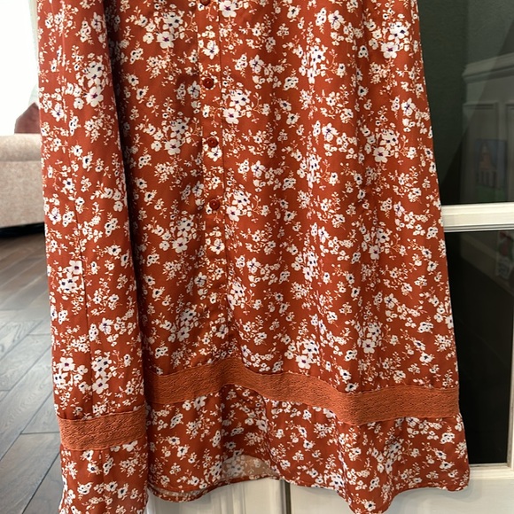 Roolee Fall Rust Dress Womens Size Small - Picture 4 of 4